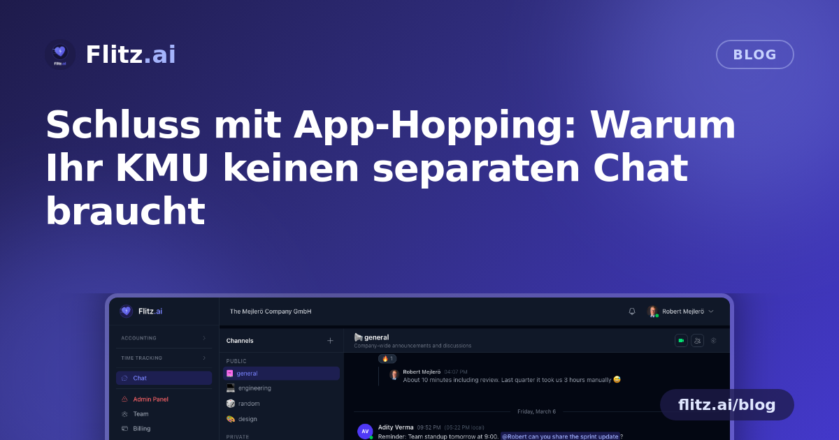 Schluss mit App-Hopping: Warum Ihr KMU keinen separaten Chat braucht