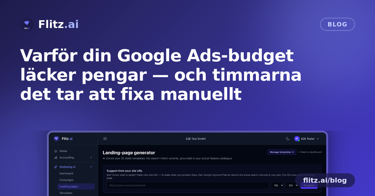 Varför din Google Ads-budget läcker pengar — och timmarna det tar att fixa manuellt