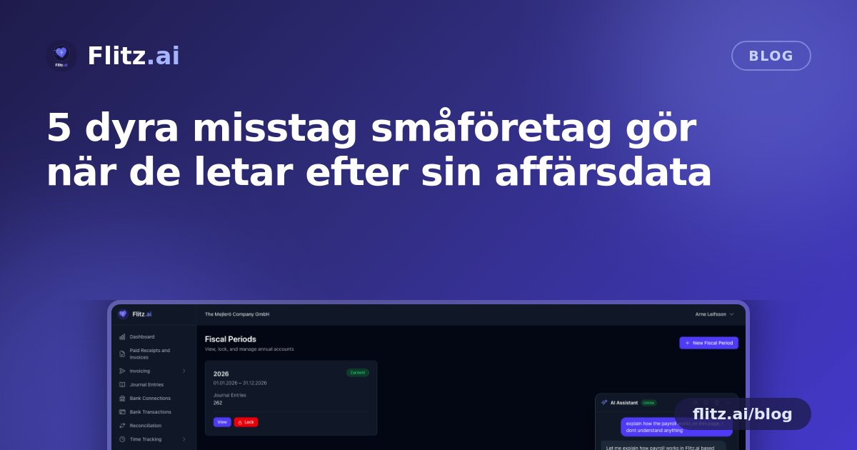 5 dyra misstag småföretag gör när de letar efter sin affärsdata
