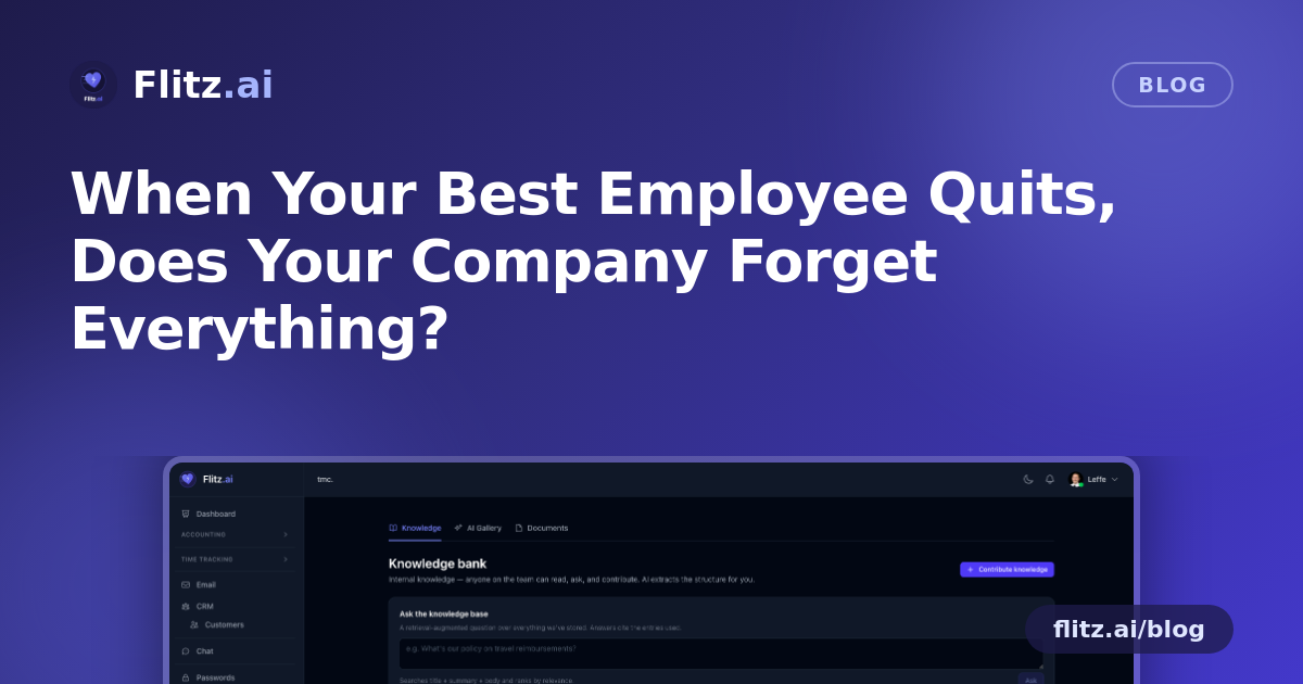 When Your Best Employee Quits, Does Your Company Forget Everything?