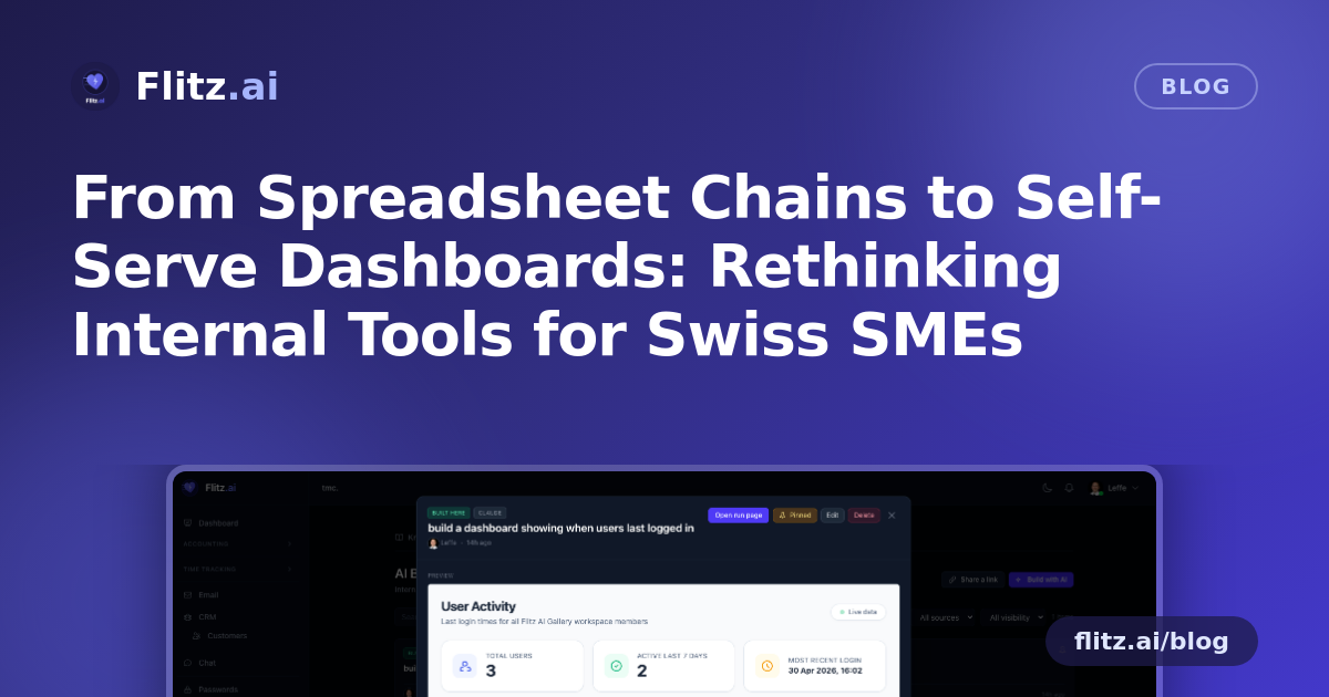 From Spreadsheet Chains to Self-Serve Dashboards: Rethinking Internal Tools for Swiss SMEs