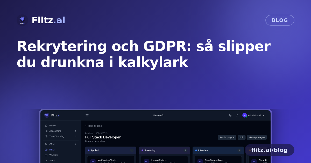 Rekrytering och GDPR: så slipper du drunkna i kalkylark