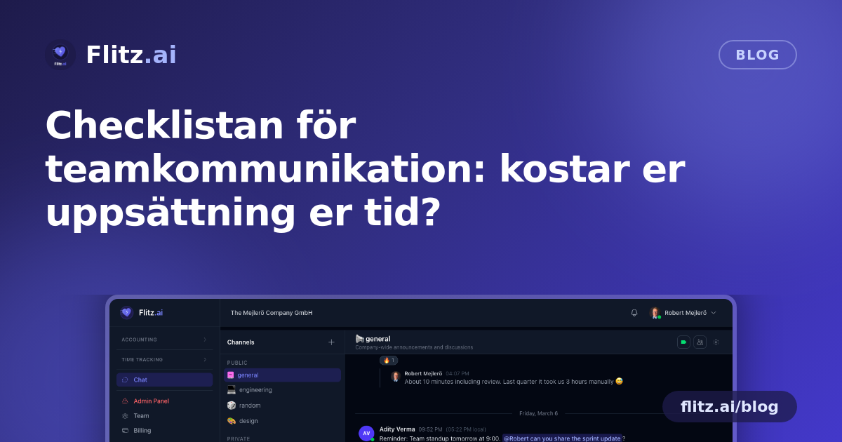 Checklistan för teamkommunikation: kostar er uppsättning er tid?