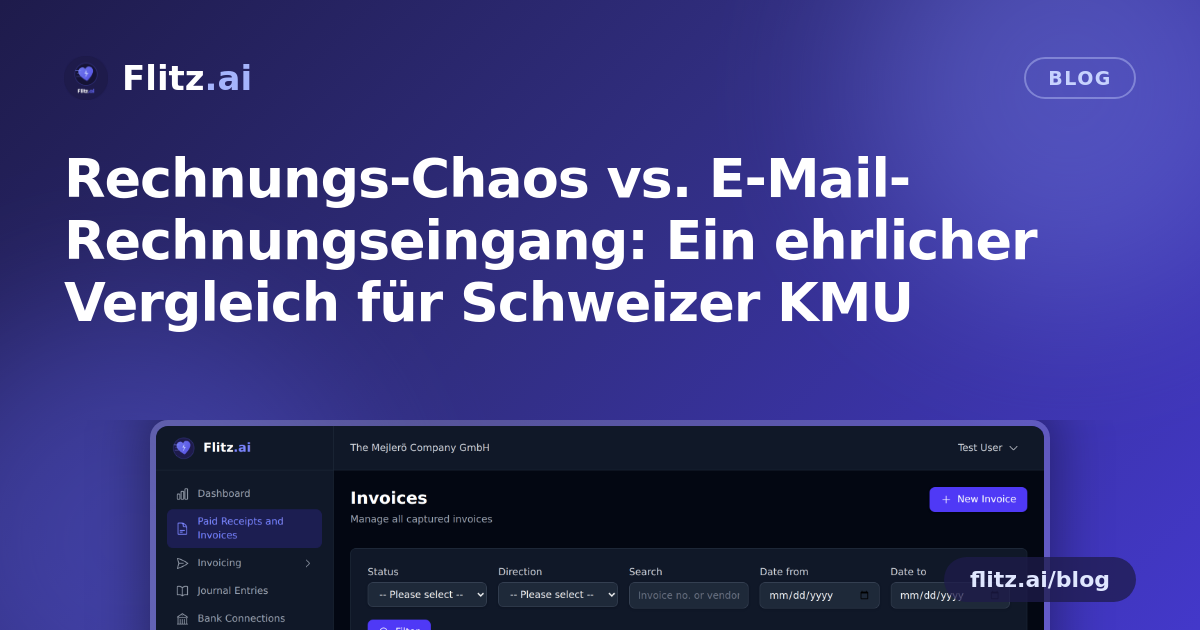 Rechnungs-Chaos vs. E-Mail-Rechnungseingang: Ein ehrlicher Vergleich für Schweizer KMU