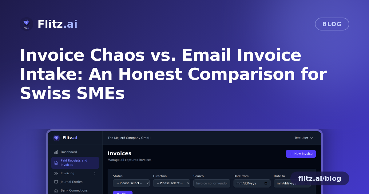 Invoice Chaos vs. Email Invoice Intake: An Honest Comparison for Swiss SMEs
