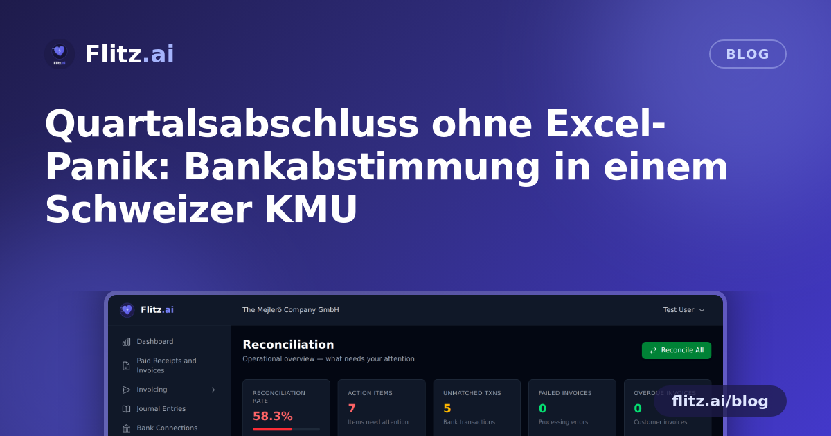 Quartalsabschluss ohne Excel-Panik: Bankabstimmung in einem Schweizer KMU