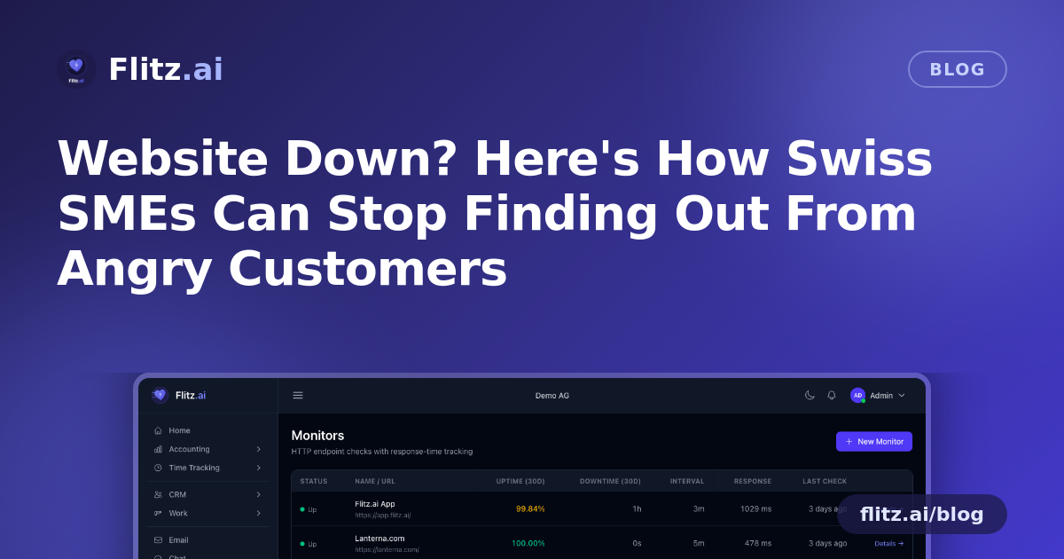 Website Down? Here's How Swiss SMEs Can Stop Finding Out From Angry Customers