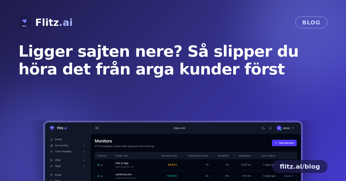 Ligger sajten nere? Så slipper du höra det från arga kunder först
