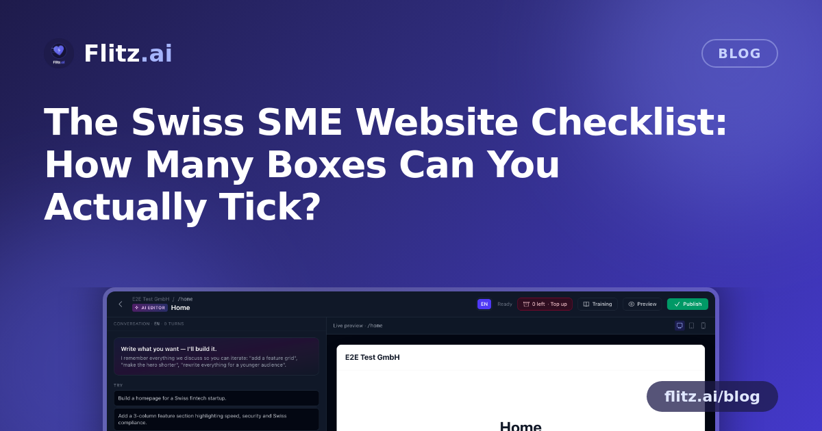 The Swiss SME Website Checklist: How Many Boxes Can You Actually Tick?
