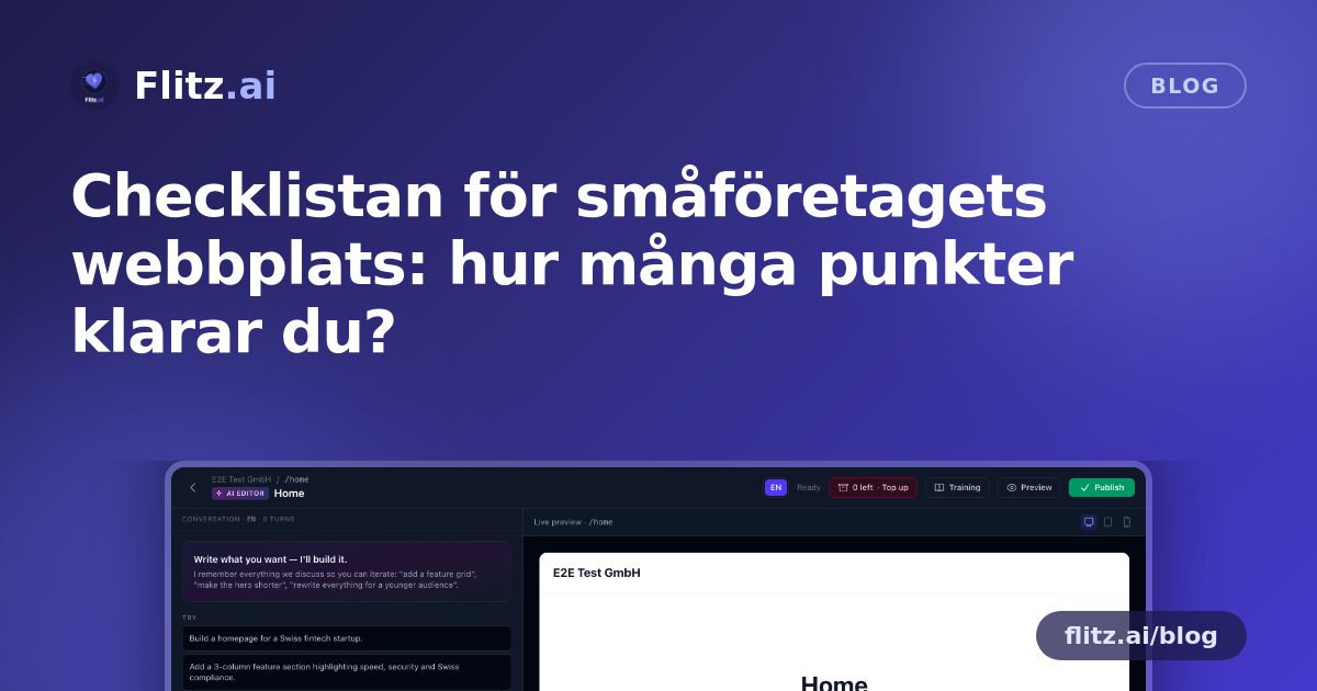 Checklistan för småföretagets webbplats: hur många punkter klarar du?