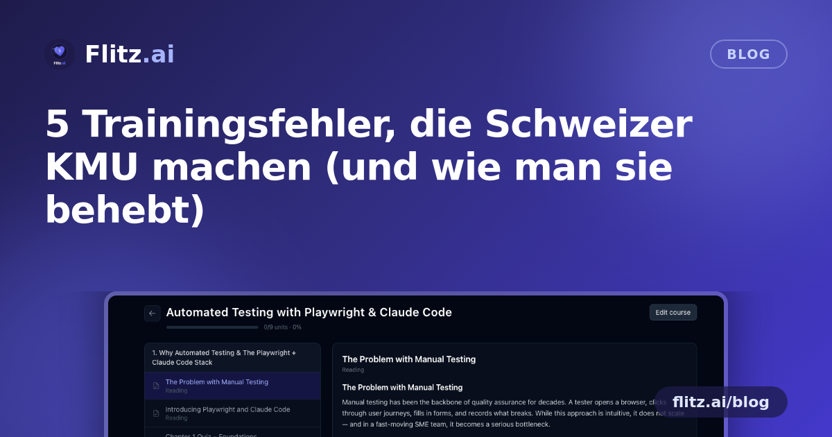 5 Trainingsfehler, die Schweizer KMU machen (und wie man sie behebt)