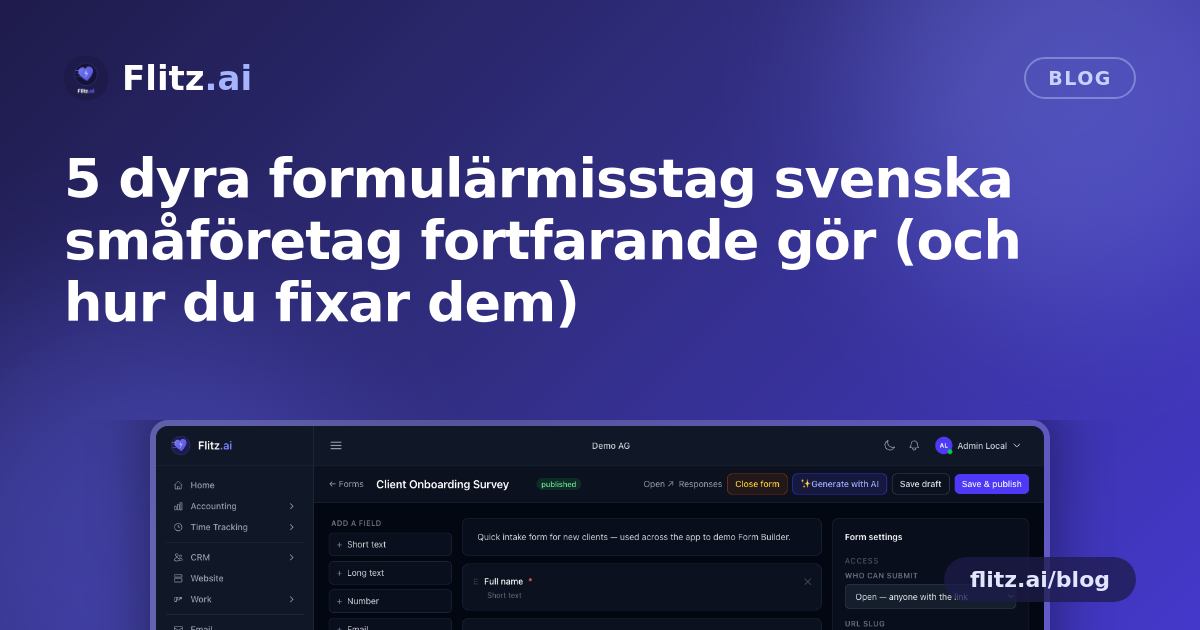 5 dyra formulärmisstag svenska småföretag fortfarande gör (och hur du fixar dem)