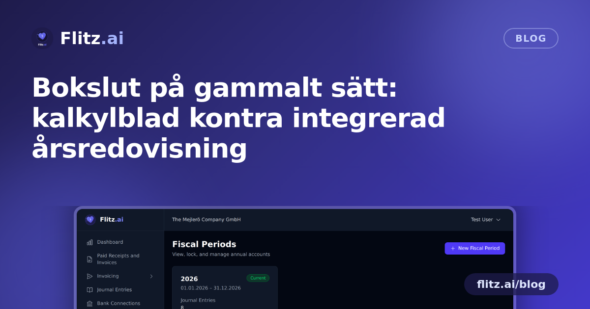 Bokslut på gammalt sätt: kalkylblad kontra integrerad årsredovisning