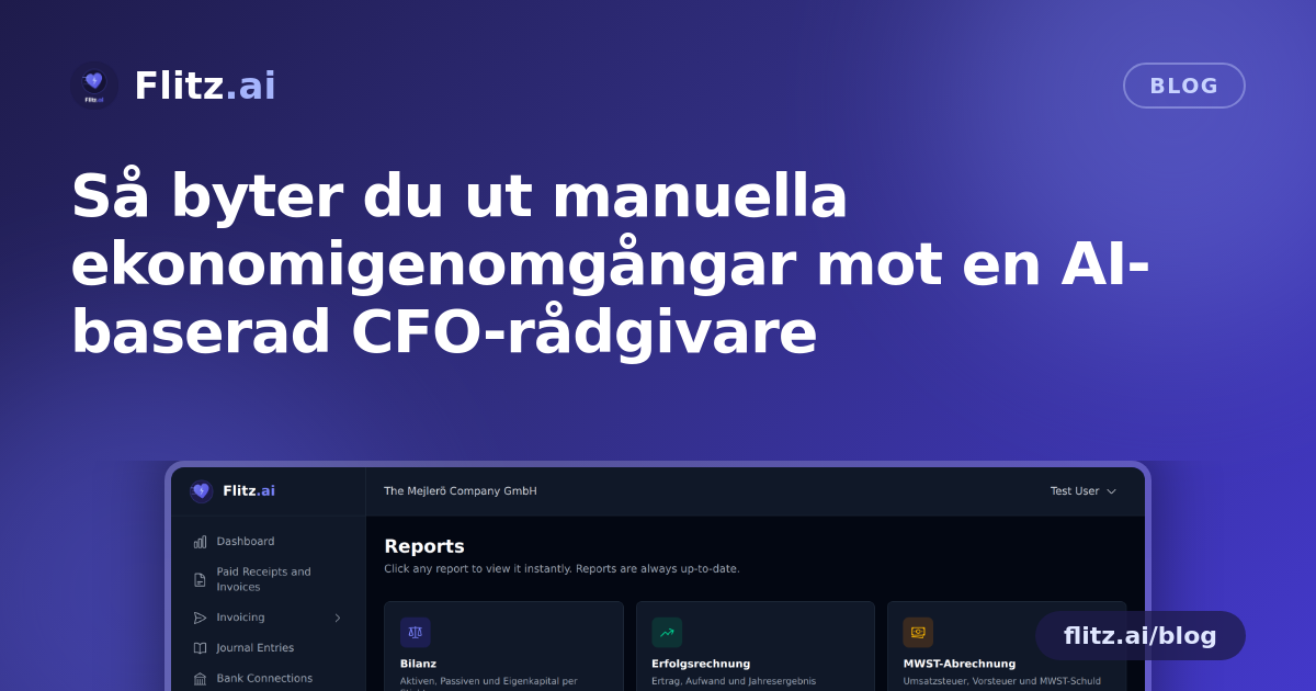 Så byter du ut manuella ekonomigenomgångar mot en AI-baserad CFO-rådgivare
