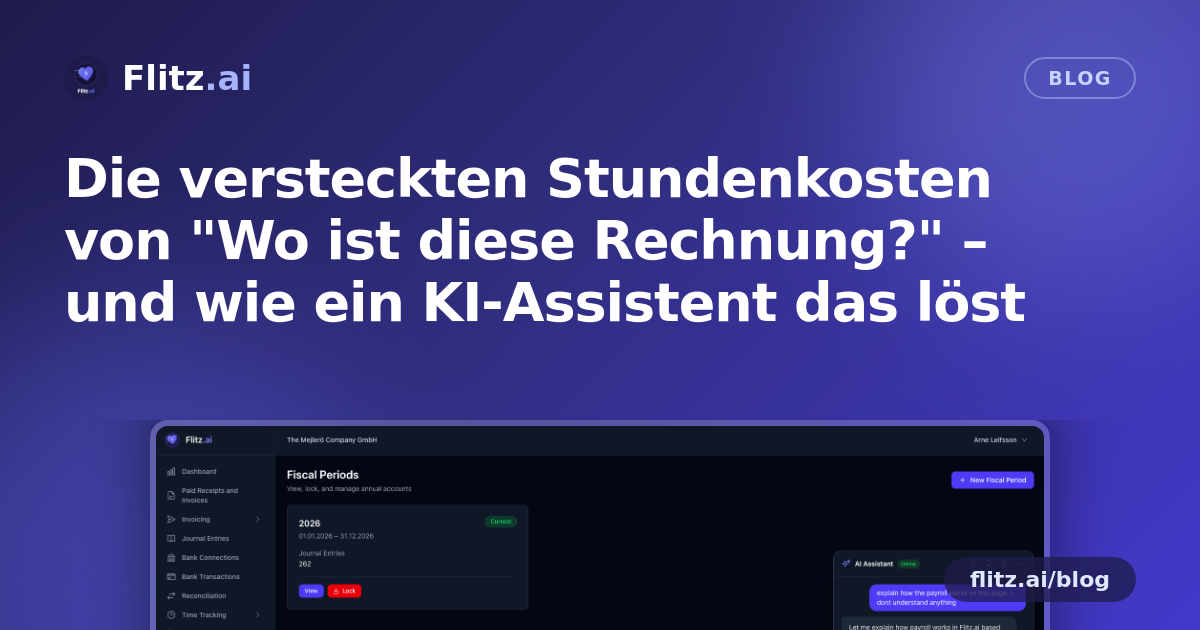 Die versteckten Stundenkosten von "Wo ist diese Rechnung?" – und wie ein KI-Assistent das löst