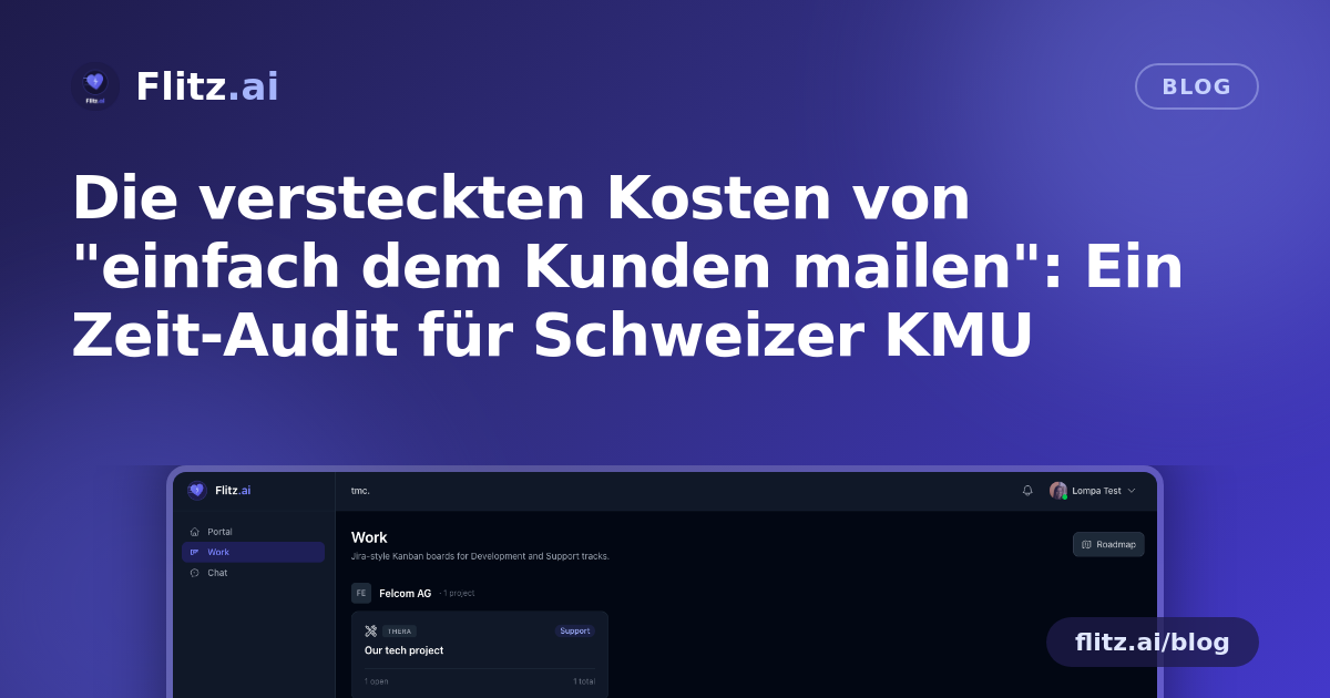 Die versteckten Kosten von "einfach dem Kunden mailen": Ein Zeit-Audit für Schweizer KMU