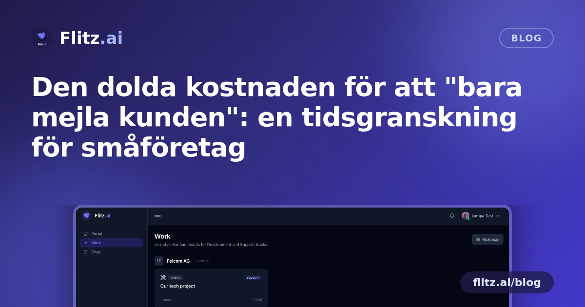 Den dolda kostnaden för att "bara mejla kunden": en tidsgranskning för småföretag