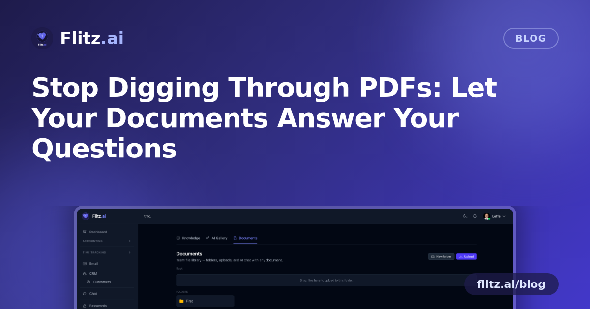 Stop Digging Through PDFs: Let Your Documents Answer Your Questions