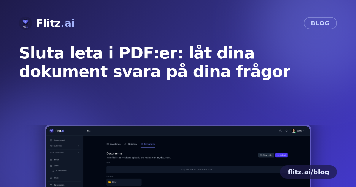 Sluta leta i PDF:er: låt dina dokument svara på dina frågor