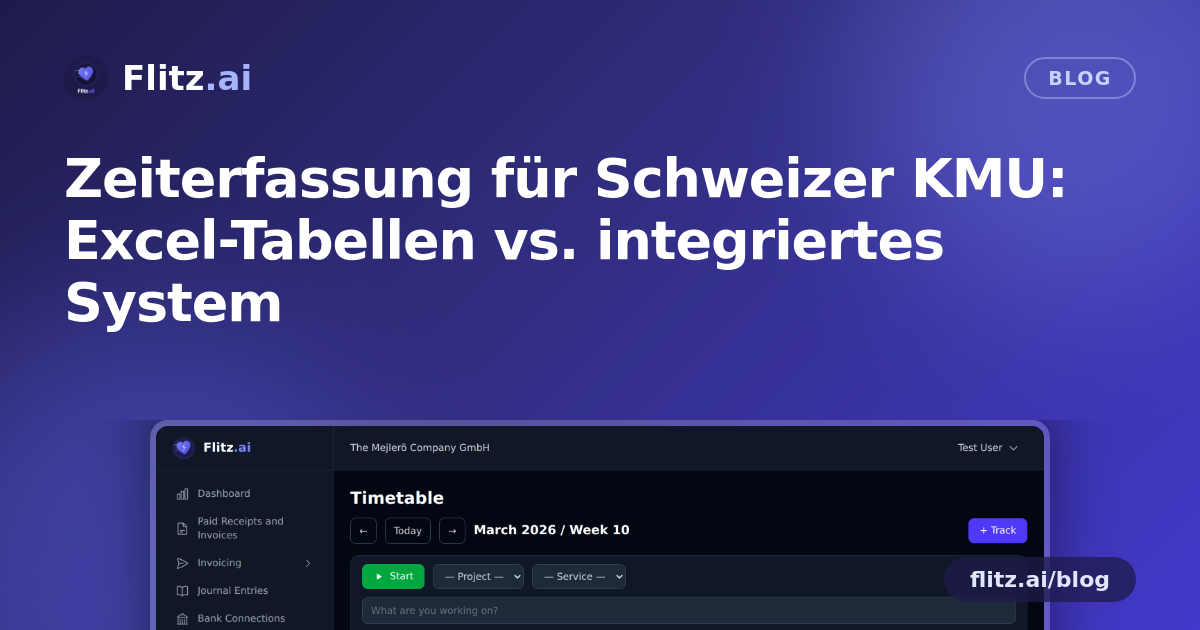 Zeiterfassung für Schweizer KMU: Excel-Tabellen vs. integriertes System