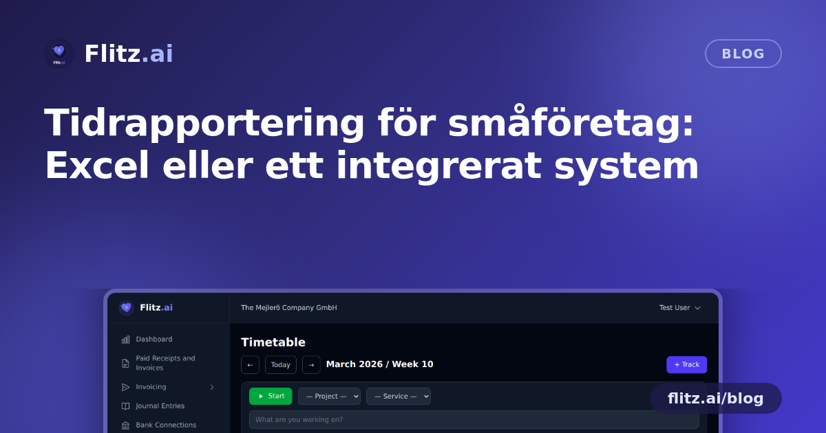 Tidrapportering för småföretag: Excel eller ett integrerat system