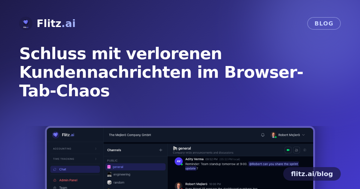 Schluss mit verlorenen Kundennachrichten im Browser-Tab-Chaos