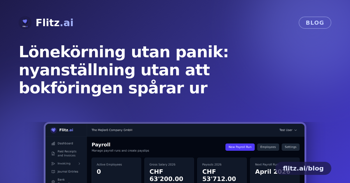 Lönekörning utan panik: nyanställning utan att bokföringen spårar ur