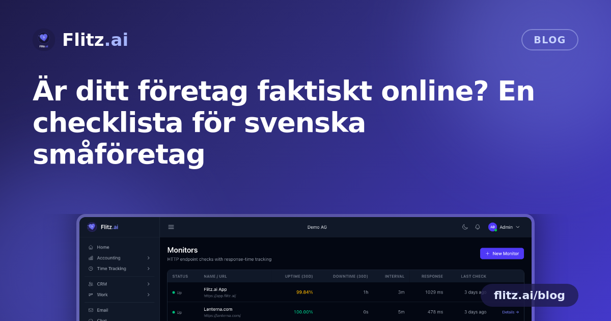 Är ditt företag faktiskt online? En checklista för svenska småföretag